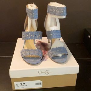 Jessica Simpson spruce, light blue heels 055